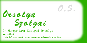 orsolya szolgai business card